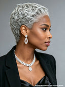 Lace closure 5x5 Pixie wig gray quick weave