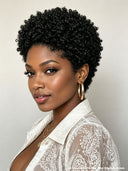 Special Offer $80.99 Machine Made pixie afro black 100% Human Hair