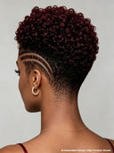Topper Unit Machine made burgundy for black woman( NOT A WIG)