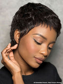 Full lace wig pixie black quick weave 100% Human Hair