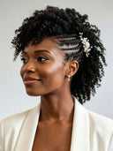 Full Lace wigPre-styled Updo curly wave With Braided