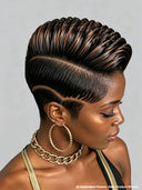 Full lace wig Highlight Tapered Pixie Faux Hawk