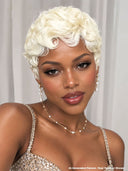Full lace wig pixie white 100% Human Hair