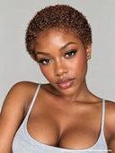 Pixie wig Lace front 13x4 ready to Go afro brown 100% Human Hair