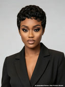 Glueless Pixie wig finger wave chioma