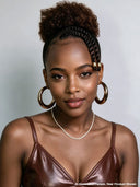 Full Lace wig With Braided afro brown