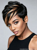 Glueless wear to go Pixie wig honey highlight