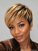 Lace front 13x4 pixie wig honey highlight straight