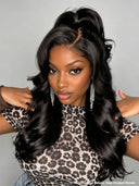 Lace front 13x4 wig Pre-styled Updo body wave 20 inch  100% Human Hair