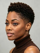 Full lace pixie cut wig short 1BT4# color