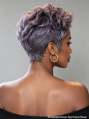 Pixie Cut wig Purple Straight 13x4 Lace 100% Human Hair