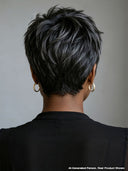 Salt and pepper Glueless Wig pixie  straight
