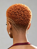 Topper Unit curly wave orange for black woman( NOT A WIG)