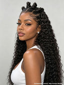 Pre-styled Lace front 13x4 wig Updo curly wave 24 inch 100% Human Hair
