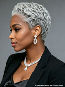 Lace closure 5x5 Pixie wig gray quick weave