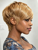 Ready to go honey pixie cut wig 100% Human Hair