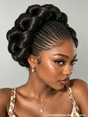 Full Lace with Braided wig for wedding