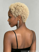 Full lace wig pixie afro blonde 613# 100% Human Hair