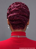 2 wigs pixie cut wig Easy to wear machine made water wave 2 color rouge & orange 100% Human Hair