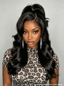 Lace front 13x4 wig Pre-styled Updo body wave 20 inch  100% Human Hair
