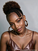 Full Lace wig With Braided afro brown