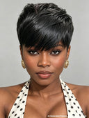Ready to Go Glueless Wig pixie cut 100% Human Hair