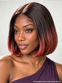 Straight bob 2X6 lace closure the luxe brown 100% Human Hair