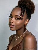Full Lace wig With Braided afro brown