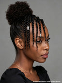 Full Lace wig Pre-styled Updo With Braided afro black