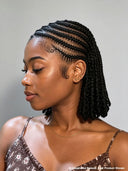 Full Lace wig Updo With Braided afro black lace Pre-cut