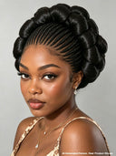 Full Lace with Braided wig for wedding