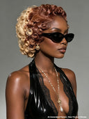 Pixie wig Lace front 13x4 blonde with brown highlight