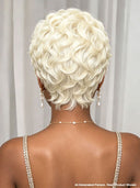 Full lace wig pixie white 100% Human Hair