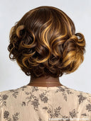 Lace front 13x4 Pixie wig brown with honey highlight