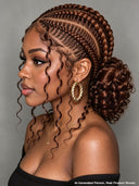 Full Lace wig Pre-styled black Braided wig for black women