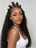 Pre-styled Lace front 13x4 wig Updo curly wave 24 inch 100% Human Hair