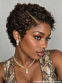 Pixie wig Lace front 13x4 Brown 100% Human Hair