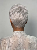 Full lace wig pixie cut sliver gray