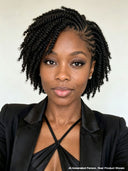 Full lace wig pixie cut black braided style Synthetic wigs