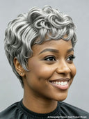 Lace front 13x4 pixie 2 color Quick weave side part