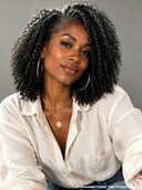 7x5 lace closure bob wig curly salt and pepper