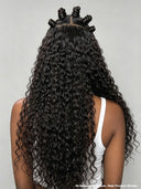 Pre-styled Lace front 13x4 wig Updo curly wave 24 inch 100% Human Hair