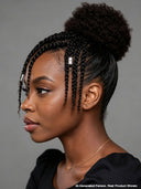 Full Lace wig Pre-styled Updo With Braided afro black