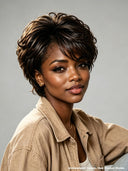 Lace front 13x4 Pixie wig black with baby Hair
