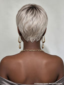 Lace closure 5x5 Pixie wig silver