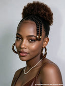 Full Lace wig With Braided afro brown