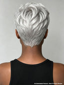 Lace closure 7x5 wig pixie silver 100% Human Hair