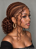 Full Lace wig Pre-styled black Braided wig for black women