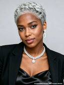 Lace closure 5x5 Pixie wig gray quick weave