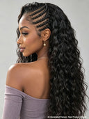 Lace front 13x6 Braided hairstyle wig Updo 30 inch curly wave 100% Human Hair